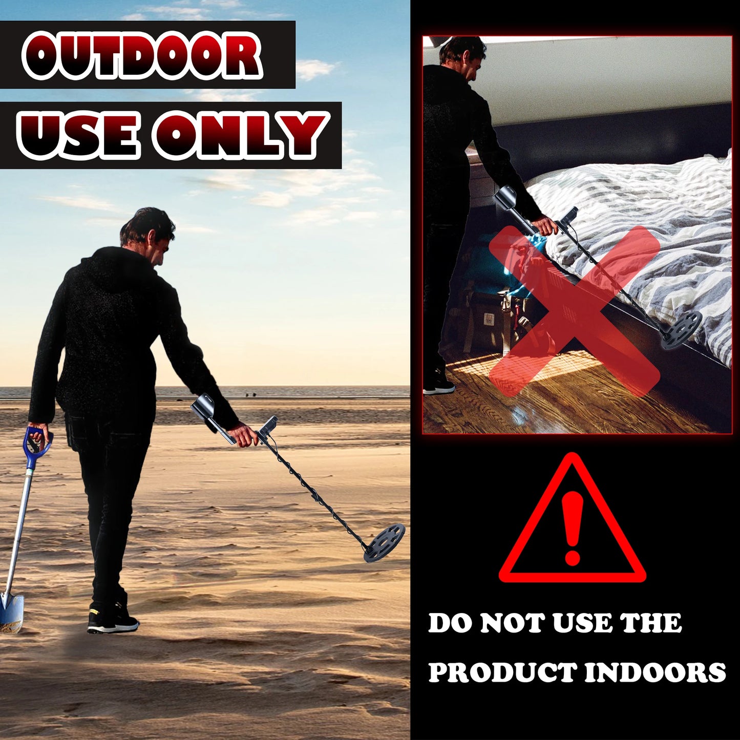 גלאי מתכות מקצועי לחיפוש זהב ומטבעות