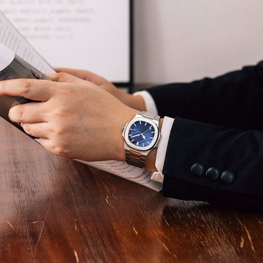 2025 High-end Fashion Business Ultra-thin Swiss Counter Steel Belt Waterproof Luminous Watch Men's Live Foreign Trade Explosions