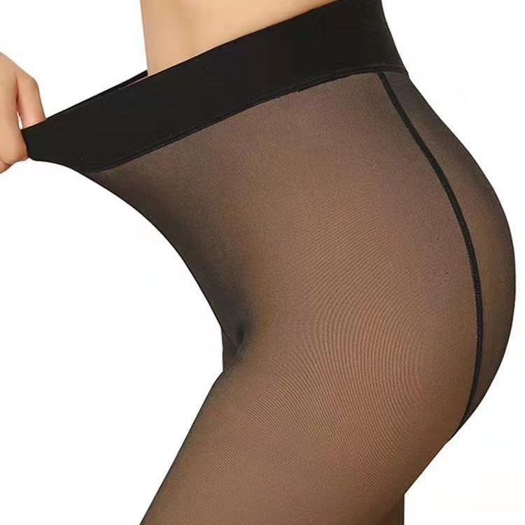 Factory Wholesale Fake Skin-transparent Leggings Plus Velvet Padded One-piece Pants Stockings Women Autumn And Winter Large Size Pantyhose
