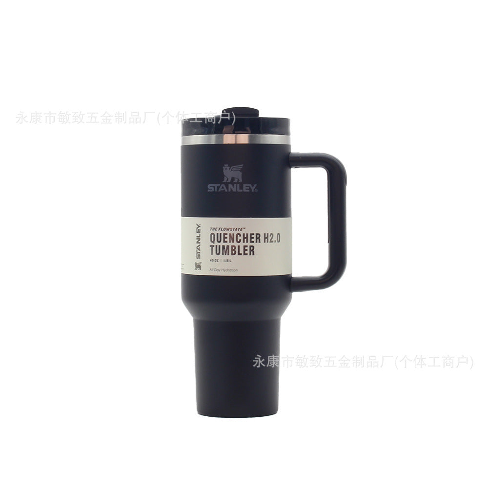Cross-Border In-Stock Stanley 40oz 2Nd Generation Ice Cup 304 Stainless Steel Straw Car-Mounted Large Capacity Stylish Thermos Cup