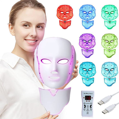 Cross-border Colorful Beauty Mask Photon Rejuvenation AI Intelligent EMS Spectrometer Home Facial LED Beauty Mask