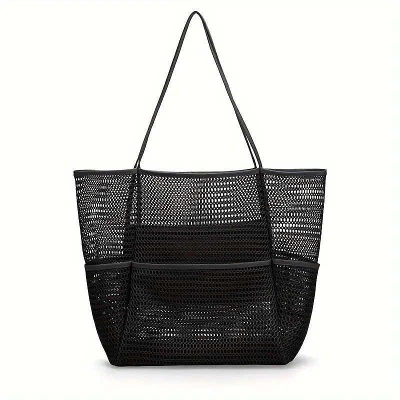 תיק חוף רשת כפול גדול ונושם - Shoprifty