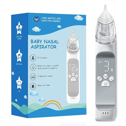 Baby Electric Nasal Aspirator, Children's Nasal Mucus Suction Device, Cleaning Nasal Discharge, Colorful Music Baby Nasal Aspirator