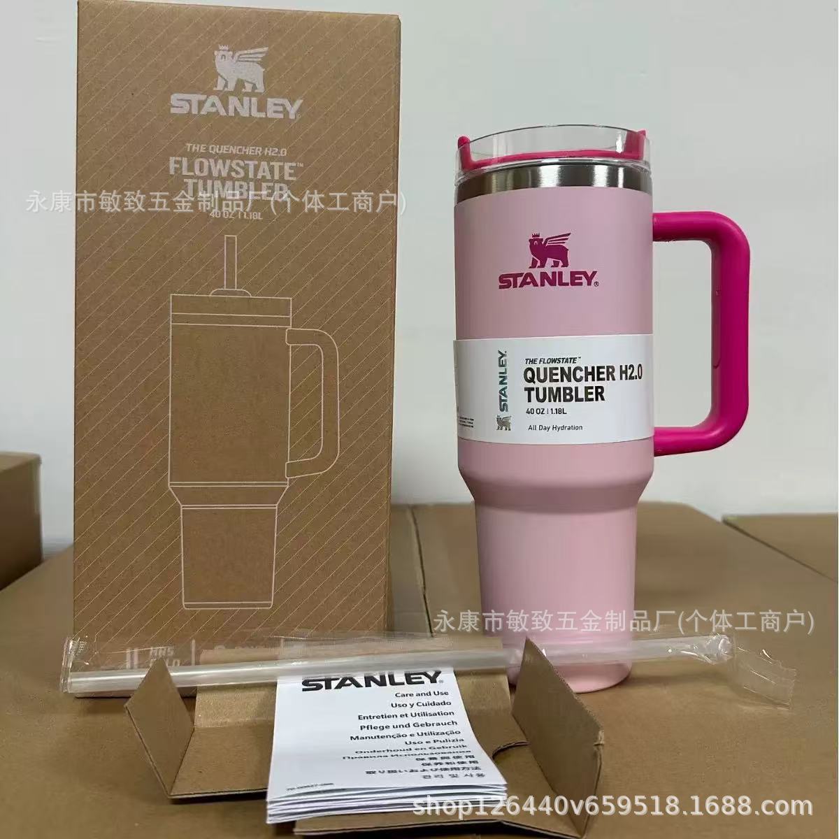 Cross-Border In-Stock Stanley 40oz 2Nd Generation Ice Cup 304 Stainless Steel Straw Car-Mounted Large Capacity Stylish Thermos Cup