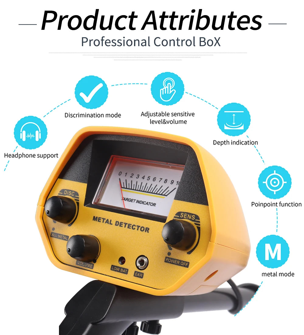 גלאי מתכות מקצועי לחיפוש זהב ומטבעות
