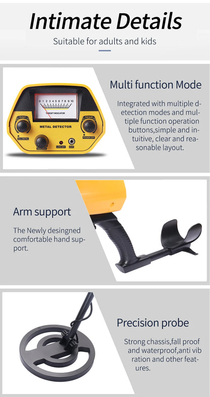 גלאי מתכות מקצועי לחיפוש זהב ומטבעות