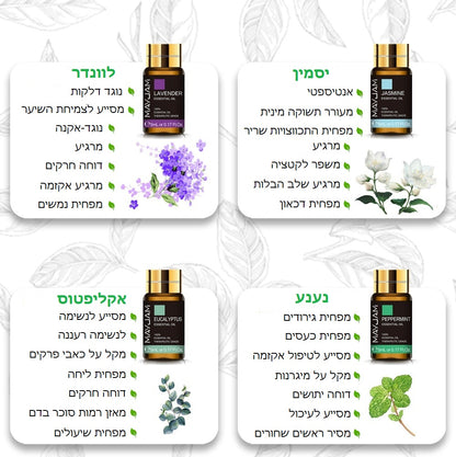 שמנים אתריים ריח טיפוליים ספא עיסוי רוגע שלווה נר