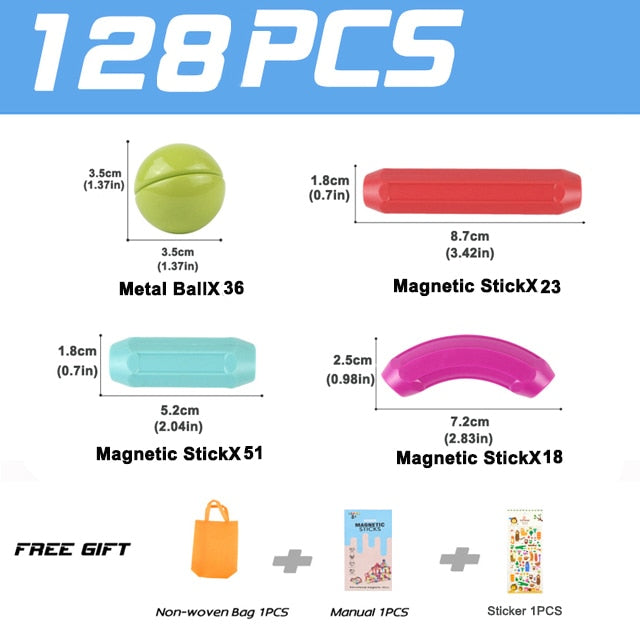 סט בנייה חינוכי ממגנטים