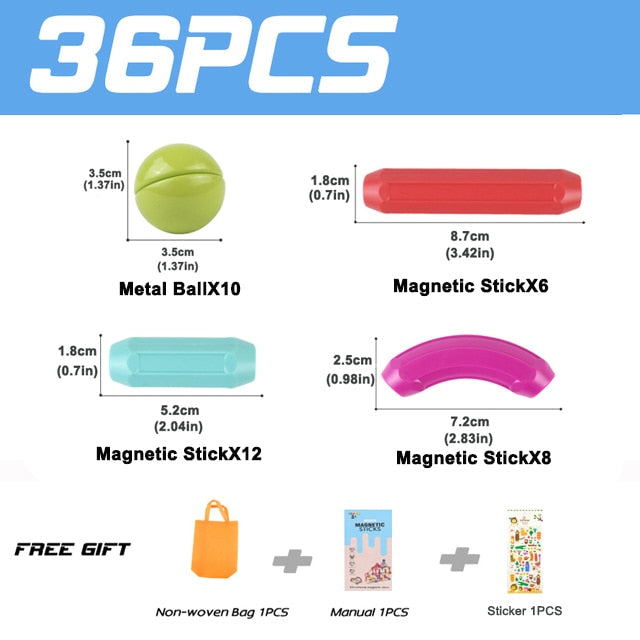 סט בנייה חינוכי ממגנטים