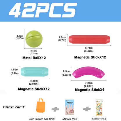 סט בנייה חינוכי ממגנטים