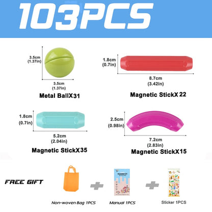 סט בנייה חינוכי ממגנטים