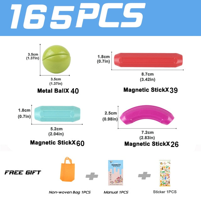 סט בנייה חינוכי ממגנטים