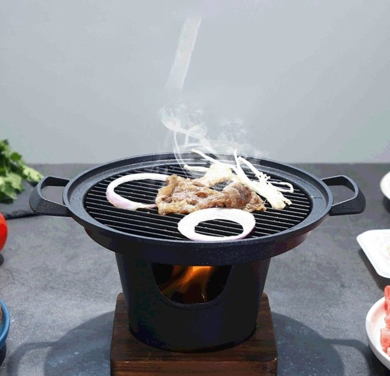 גריל היבאצ'י יפני מסורתי ברזל יצוק על האש מנגל