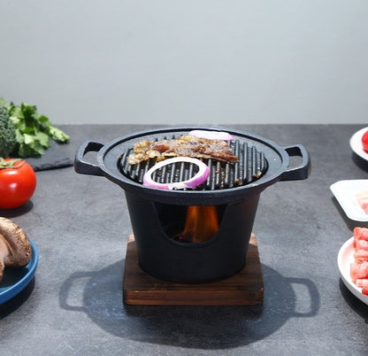 גריל היבאצ'י יפני מסורתי ברזל יצוק על האש מנגל