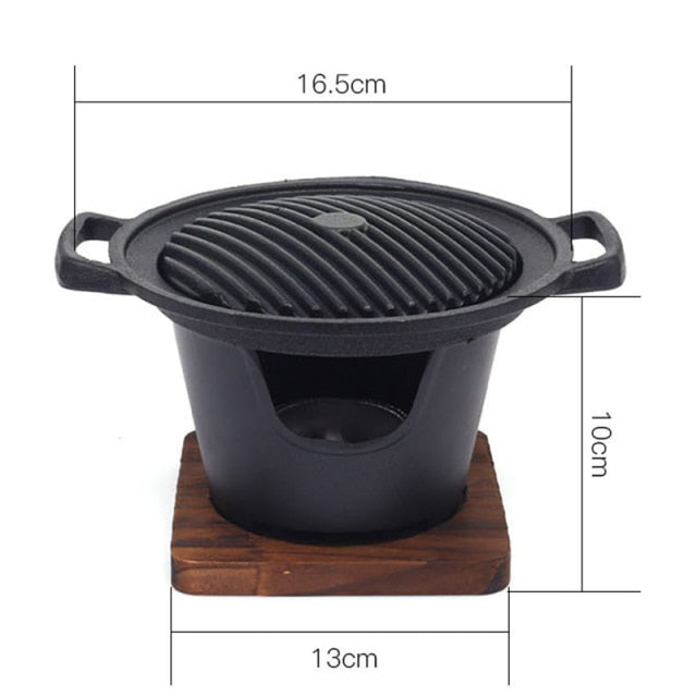 גריל היבאצ'י יפני מסורתי ברזל יצוק על האש מנגל