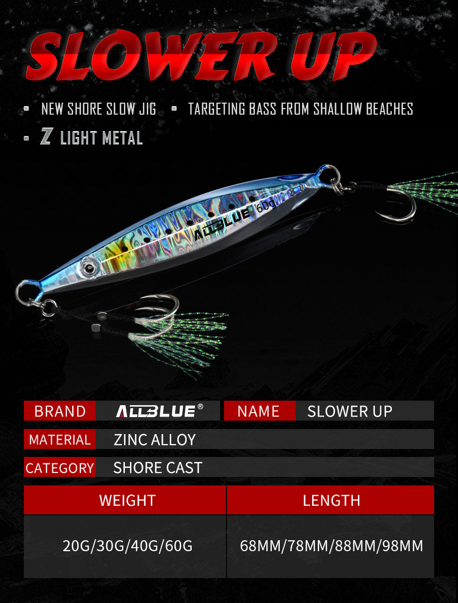 דייג דמוי ז'ירז'ור פיתיון אולבלו אולטרלייט חכה מהמזח צבעים קרס