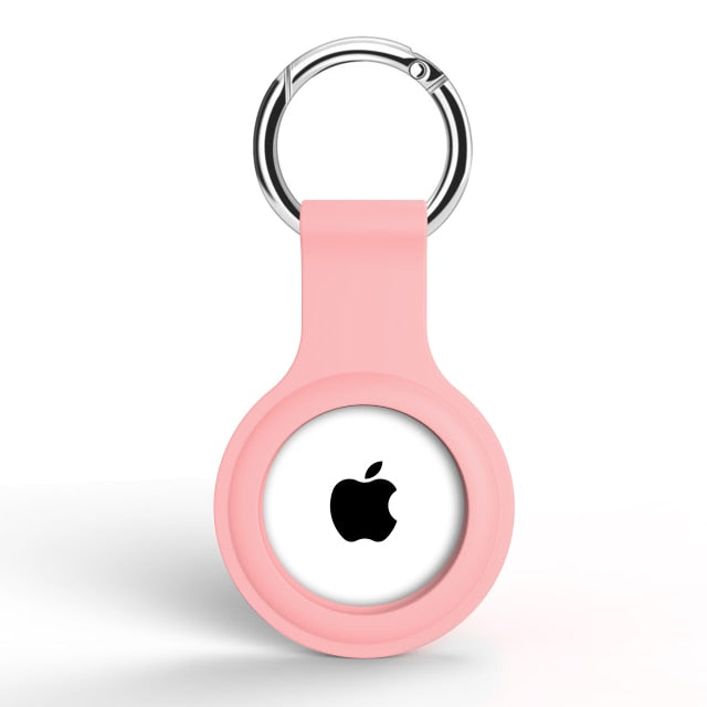 For Apple Airtags Tracking Device Case For Airtags Liquid Silicone Anti-lost keychain Portable Hook Candy Color Protection Cover 