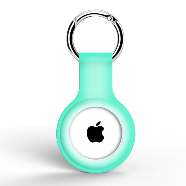 For Apple Airtags Tracking Device Case For Airtags Liquid Silicone Anti-lost keychain Portable Hook Candy Color Protection Cover 