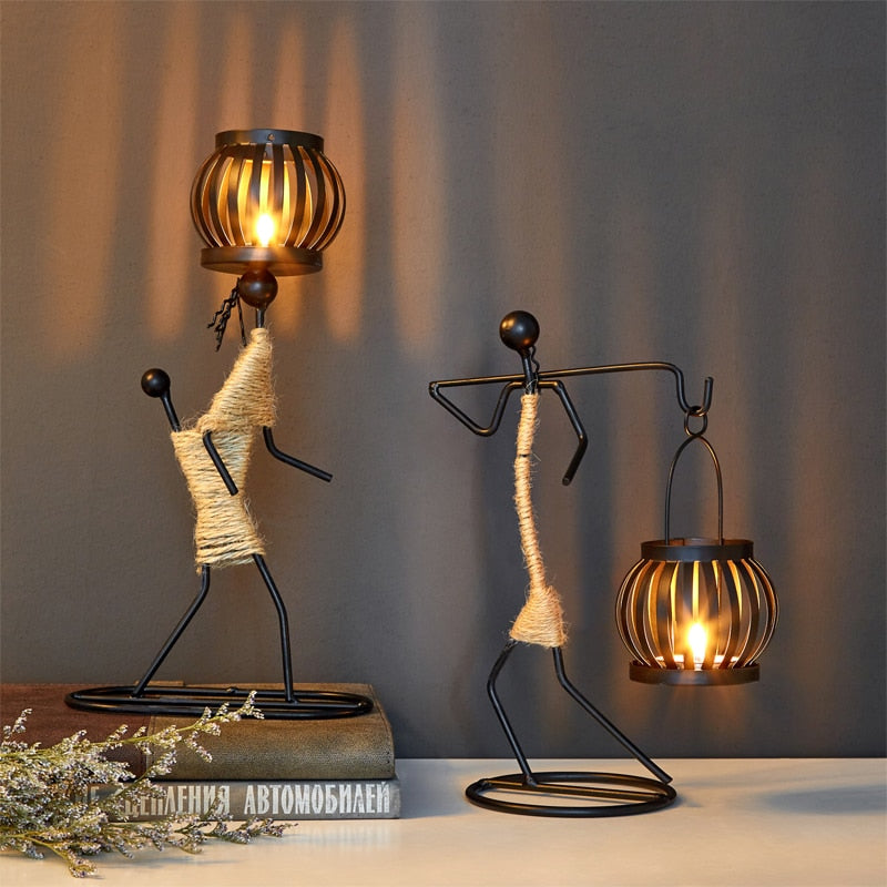 Metal candle holder home decor accessories Ornaments African Candlesticks for candles Christmas decoration wedding centerpieces 