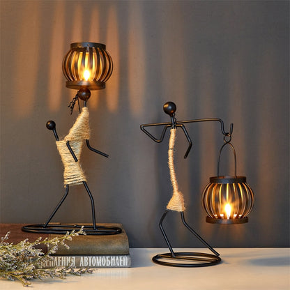 Metal candle holder home decor accessories Ornaments African Candlesticks for candles Christmas decoration wedding centerpieces 