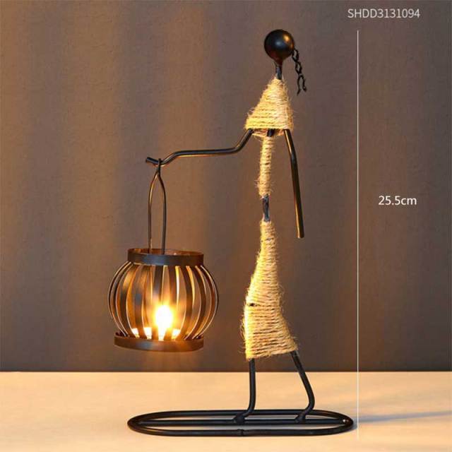 Metal candle holder home decor accessories Ornaments African Candlesticks for candles Christmas decoration wedding centerpieces 