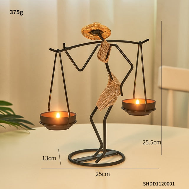 Metal candle holder home decor accessories Ornaments African Candlesticks for candles Christmas decoration wedding centerpieces 