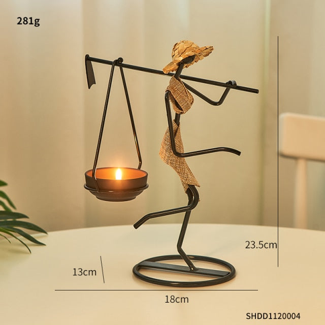 Metal candle holder home decor accessories Ornaments African Candlesticks for candles Christmas decoration wedding centerpieces 