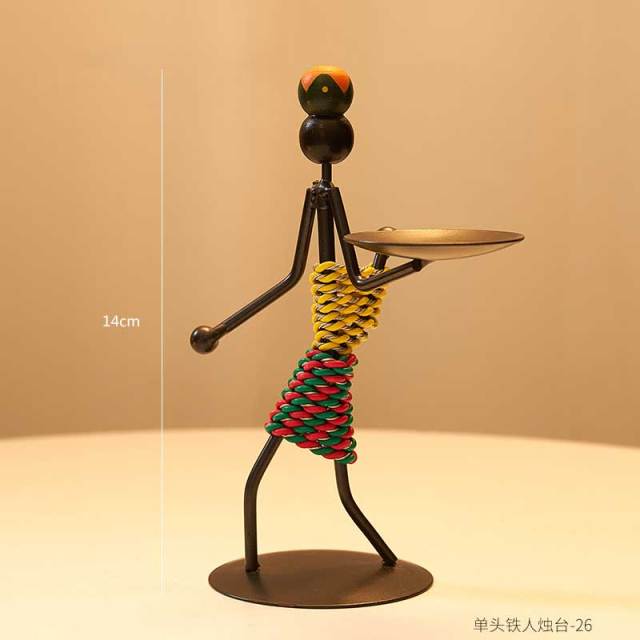 Metal candle holder home decor accessories Ornaments African Candlesticks for candles Christmas decoration wedding centerpieces 