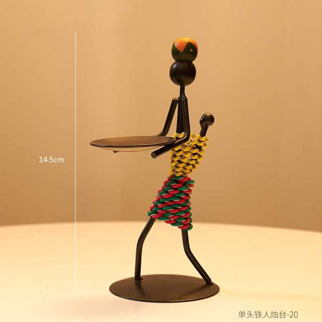 Metal candle holder home decor accessories Ornaments African Candlesticks for candles Christmas decoration wedding centerpieces 