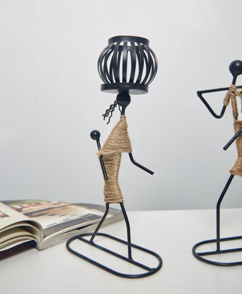 Metal candle holder home decor accessories Ornaments African Candlesticks for candles Christmas decoration wedding centerpieces מחזיק נרות פעמונים פסלונים נר עיצוב הבית מעוצב יפה