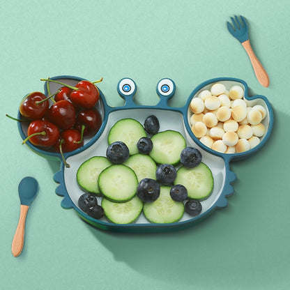 צלחות סיליקון נצמדות ומחולקות לילדים